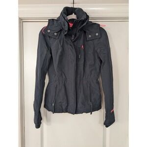Abercrombie &‎ Fitch All-Season Weather Warrior Jacket Women's XS navy blue Y2K